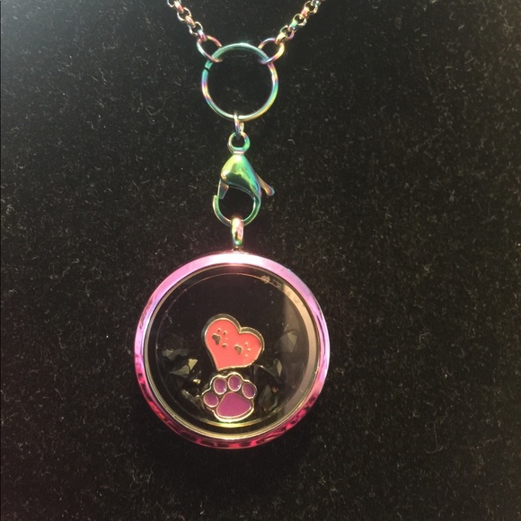 Floating  Locket Rainbow 🌈 Necklace - Picture 5 of 8